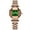 Green dial, variant on Elegant Ladies Quartz Watch – Square Dial, Waterproof, and Sparkling Details