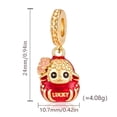 thumbnail image 3 of 925 Sterling Silver Golden Lucky Red Enamel Lamb Dangle Charm for Bracelet Charms Necklace Pendants Jewelry, 3 of 5