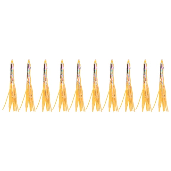 10Pcs Fishing Bait Artificial Fishing Lure Jig Accesories for River Bnak Lake 8cm Length Orange Laser