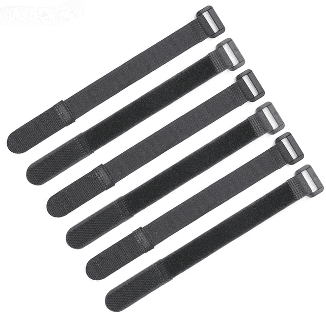 Attache de Câble Canne à Pêche Antidérapante Boucle Inversée Ferme Support de Canne à Pêche Noir Accessoires Réutilisables Autocollants 20x400mm 80 Pcs