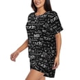thumbnail image 2 of Bingfone Travel The World Print Pajamas Sets for Women Soft Short-Sleeved Pjs with Lounge Shorts Two Piece Sleepwear, 2 of 8