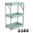 thumbnail image 1 of Chariot de Cuisine Pliant, Chariot de Rangement Multi-Couches, Installation Gratuite, Universel, Vert, 1 of 7