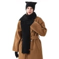 thumbnail image 2 of Women Cute Cat Ear Knit Hat Scarf Gloves Set Warm Thick Winter 3PCS Soft Cozy Cable Knit Accessories Fashion Cold Weather Gear for Outdoor Travel Snow Gifts for Girls Ladies Stylish Wear Ski, 2 of 5