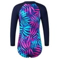 thumbnail image 5 of BAOHULU Girls Long Sleeve Swimsuit UPF 50+ Sun Protection Swimwear Rashguard Bathing Suit with Hairband, 5 of 6