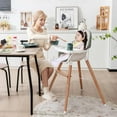 Babyjoy Eating Toddler Infant High Chair, Adjustable Wooden Feeding