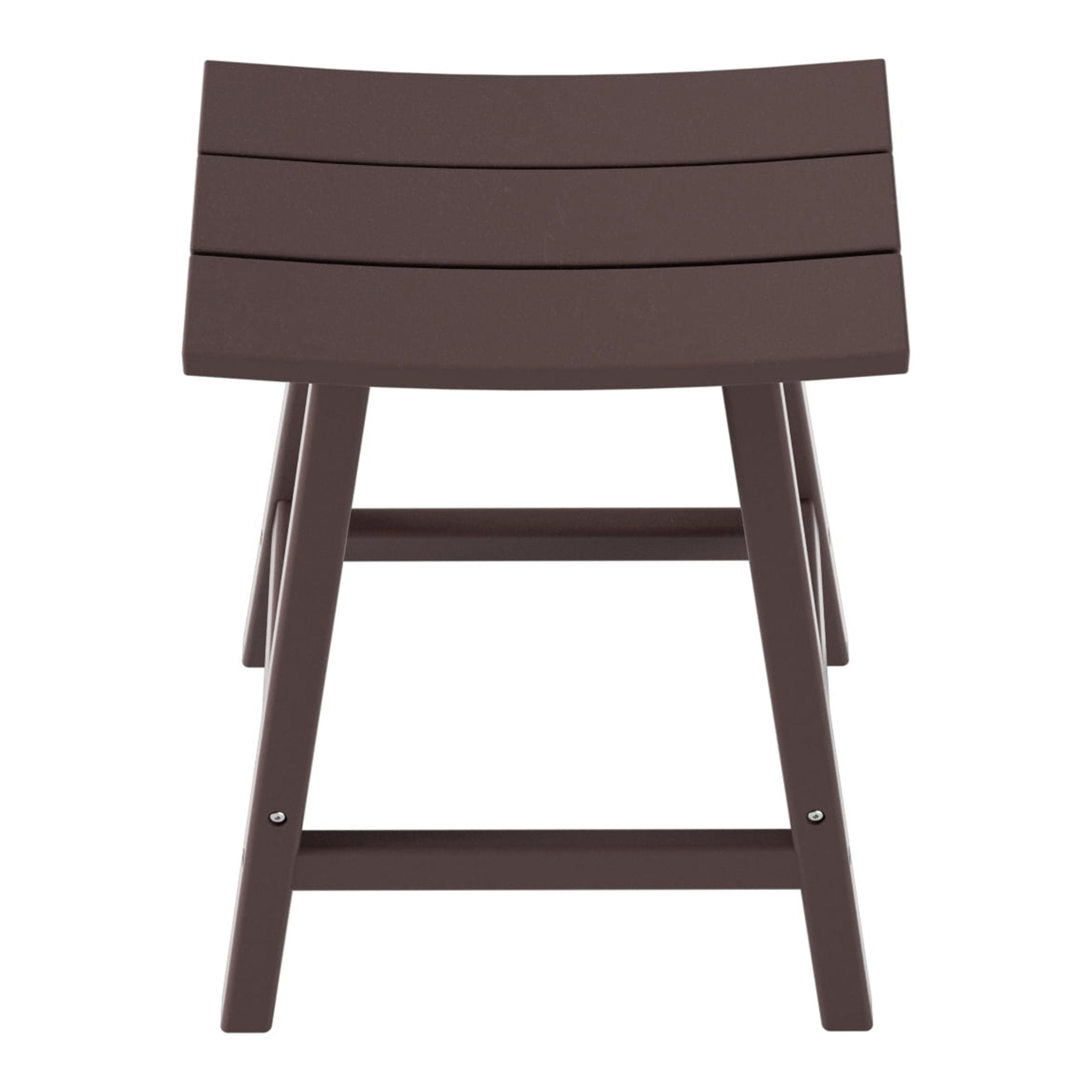 GARDEN 24" Inches Adirondack Plastic Outdoor Bar Stools (Set of 2), Dark Brown
