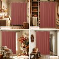 thumbnail image 6 of Terracotta Solid Color Shower Curtain, Waterproof Shower Curtains for Bathroom, Modern Minimalist Pure Color Washable Fabric Bathtub Curtain Set Bath Decor with 12 Hooks Long 72"x84", 6 of 8