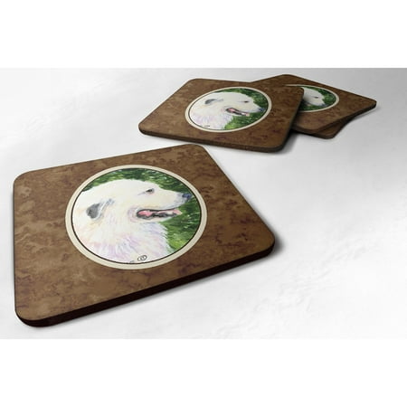 

Carolines Treasures SS8922FC Great Pyrenees Foam Coaster Set of 4 3 1/2 x 3 1/2 multicolor
