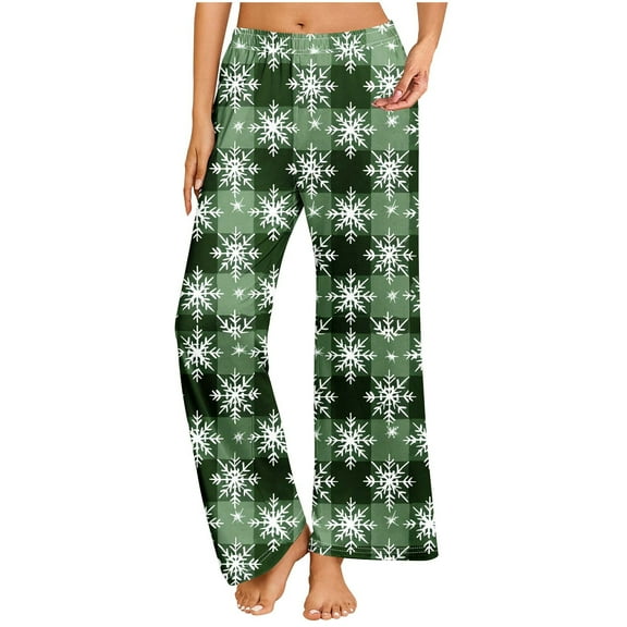 SnZhen Long Pants for Women Leisure Comfy Women's Christmas Straight Casual Fashion Printed Pyjamas and Trousers Multicolor XXXL