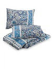 Dena Home Blue Bisou Floral 3-Piece Quilt Set, King