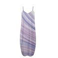 thumbnail image 5 of Vestido largo de playa ajustado con estampado Floral a rayas sin mangas con cuello en V y cintura media a la moda para mujer Pompotops  ghjkhdj7204, 5 of 5
