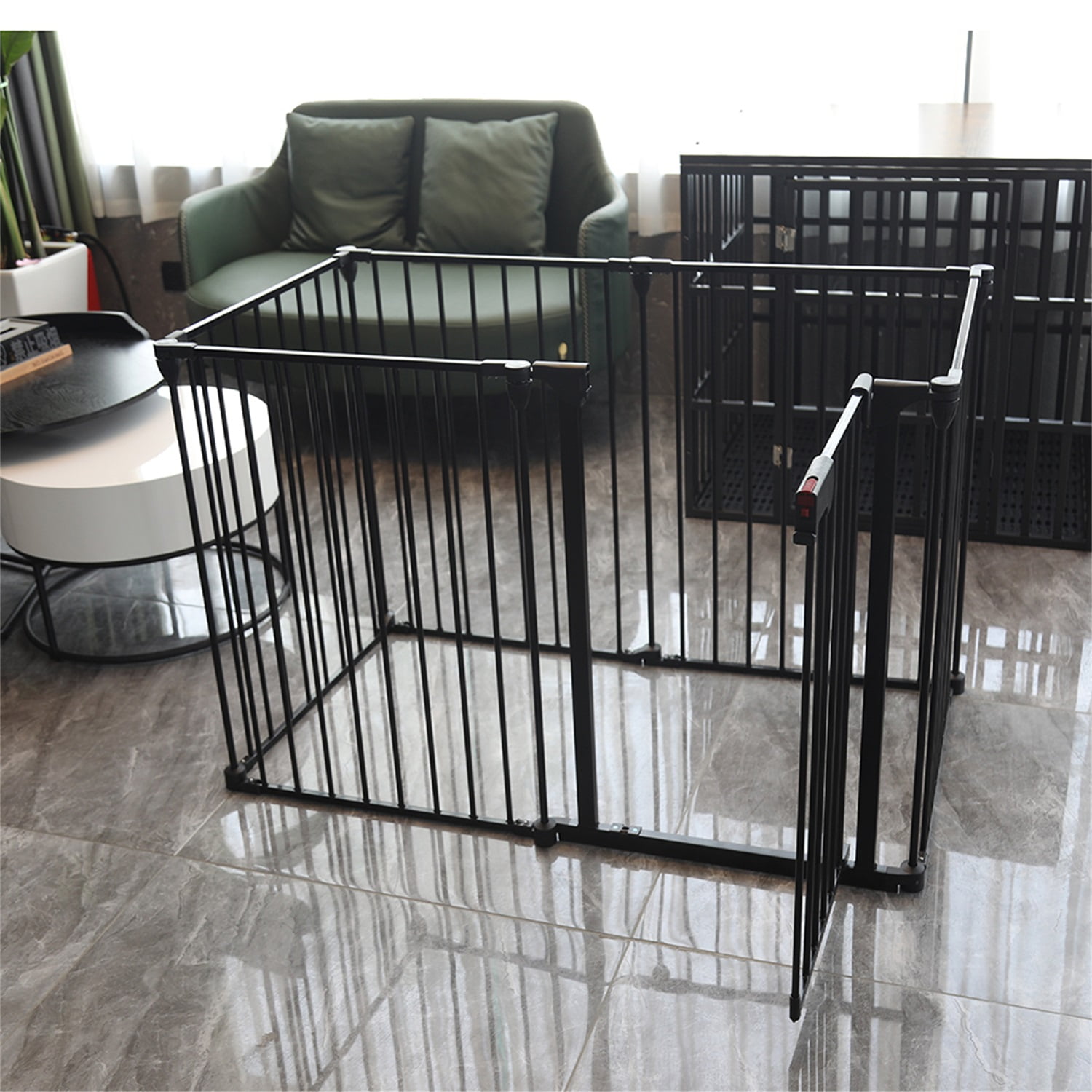 Pefilos 6 Panel Play Yard Dog Playpen for Multiple Sizes of Dog, Designed for Camping, Dog Fences Indoor, Black Pefilos 6 Panel Play Yard Dog Playpen for Multiple Sizes of Dog, Designed for Camping, Dog Fences Indoor, Black