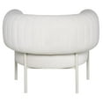 thumbnail image 4 of Nuevo Reina Polyester Fabric & Steel Metal Occasional Chair - Matte Oyster White, 4 of 5