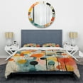 thumbnail image 3 of Designart "Atomic Abstraction Colorful Mid Century Art I" Abstract Bedding Covert Set - Abstract Midcentury Multi-Color Mid-Century Bed Set With 1 Sham, 3 of 6