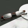 thumbnail image 6 of Tortoiseshell Reversal Half Rimless Reading Glasses 2.5, Fashion Rectangle Presbyopia Glasses for Men and Women, HD Half Moon Spring Hinge Readers +2.50, 6 of 6