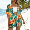 thumbnail image 4 of Wowcloth Women's Hawaiian Print Lounge Set, Relaxed Fit with Pockets, Casual Beachwear for Vacation and Leisure, 4 of 7