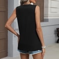 thumbnail image 5 of Sleeveless Shirts for Women Casual Summer V Neck Tank Tops Dressy Blouses Tunic With Loose Fit And Soft Fabric Black L, 5 of 5