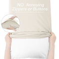 thumbnail image 5 of PiccoCasa 1Pc Silky-Soft 1800 Microfiber Long Body Pillowcase, Queen Khaki 20"x54", 5 of 7