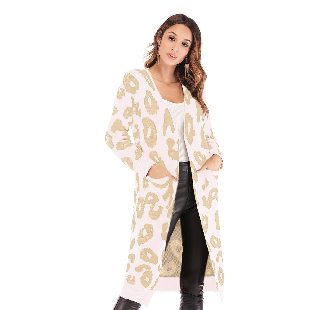 leopard print cardigan walmart
