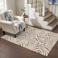 thumbnail image 3 of Area Rugs 3'x5', Brown Geometric Carpet Runner Indoor Outdoor Rugs Home Decor Aesthetic, Vintage Abstract Chic Motifs Aesthetic Non Slip Mats Washable Accent Rug for Living Room Bedroom, 3 of 8
