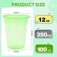 thumbnail image 2 of JJEAN-100 Pack Green Clear Plastic Cups 12 oz Disposable Drinking Cups for Wedding Green Birthday Party Supplies, 2 of 4