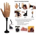 thumbnail image 3 of Mano de práctica de silicona para uñas acrílicas, maniquí femenino flexible y flexible, mano de práctica de tamaño natural con soporte para uñas, herramientas de práctica de uñas (3#-mano derecha), 3 of 5