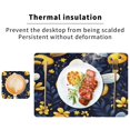 thumbnail image 6 of Wobogo Cute Cartoon Bumble Bee Pattern Placemats Coasters Set of 1 Heat-resistant Non-slip Easy to Clean Square Dinner Plate Mat, 6 of 8