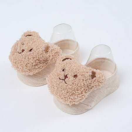 

Gubotare Baby Unisex Socks For Non Slip Toddler Socks for Kids With Grips Sticky Anti Skids Boys Girls Khaki 12-36 Months