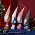 thumbnail image 6 of Christmas Plush Gnomes Doll Ornament-Lovely Retractable Spring Legs Gnomes Doll Table Decor for Home Shelf Fireplace Ornaments Holiday Party Christmas Decorations(19.29"*7.48"), 6 of 6