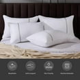 thumbnail image 6 of King Size Pillows Set of 4, Firm Hotel Pillows for Sleeping, Coolings Bed Pillows for Side & Back Sleepers, Down Alternative Filling, 20 x 34 Inches, 6 of 7