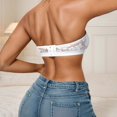 thumbnail image 5 of Tank Tops for Women,Seamless Supportive Bandeau Bra Thin Comfort Wireless Tube Top with Built in Lace Design,Camisole Tops for Women,White,S, 5 of 5