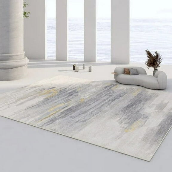 Modern Golden Abstract Carpet Living Room Rug Non-slip Bedroom Large Area Rugs 140x200cm Luxury Home Decor Floor Mats Thickening