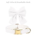 thumbnail image 3 of Minzimin Dog Collar and Leash Set with Bowtie, Soft & Cute Puppy Collar, Cotton Puppy Collar with Adjustable Metal Buckle for Small, Medium Dog, 3 of 9