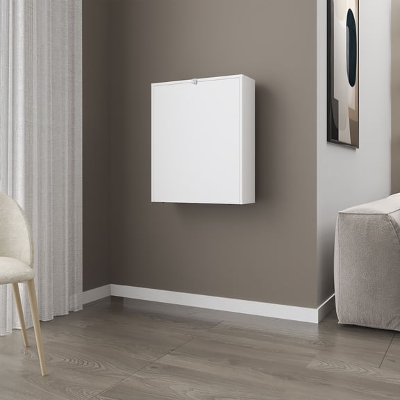 Miekor Furniture Aguila Wall-Mounted Drop-Leaf Table, White 3713
