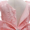 thumbnail image 4 of Odeerbi Girls Birthday Party Dresseses Toddler Net Yarn Embroidery Rhinestone Bowknot Gown Long Dresses Headband Suit Pink, 4 of 9