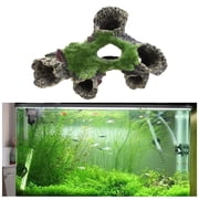 Aquarium Resin Cave Moss Tree Decoration Betta House Fish for Accessories for Hermit Crabs Shrimp Guppy