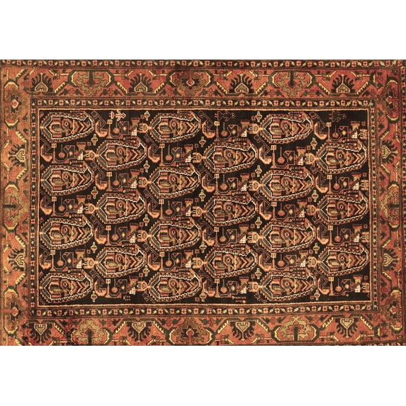 Ahgly Company Indoor Rectangle Persian Brown Traditional Area Rugs, 8' x 10'