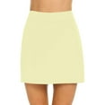 thumbnail image 2 of iopqo tennis skirt womens casual tennis skirt yoga sport active skirt shorts skirt midi skirt mini skirt beige l, 2 of 6