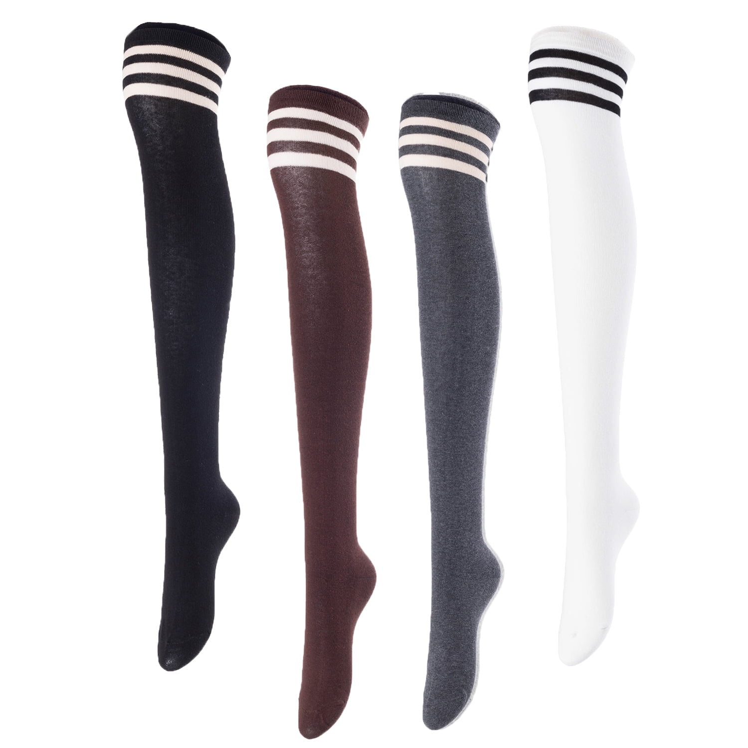 Meso - Meso Women's Big Girl's 4 Pairs Splendid Knee High Cotton Socks ...