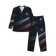 thumbnail image 1 of Fotbe American Flag Waving Print Pijama de Hombre con Estampado de Manga Larga, Conjunto de 2 Piezas, Ropa de Dormir Suave y Cómoda con Bolsillos-XX-Large, 1 of 7