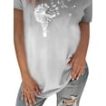 thumbnail image 3 of Gvmfive Women Tops Gradient Printed Short Sleeve Crew Neck Loose Blouse T Shirt, 3 of 4