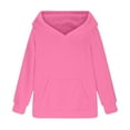 thumbnail image 6 of GiLiling Girls Fleece Pullover Hoodie, Kids Winter Warm Fuzzy Sherpa Hooded Sweatshirt, Teen Toddler Cute Cozy Sweater Jacket Top (Pink, 11-12 Years), 6 of 8