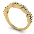 thumbnail image 2 of 0.495 ctw Wedding Band for Women - 18K yellow Gold White Sapphire Stackable Eternity Ring, 2 of 6