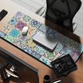 thumbnail image 2 of Long Mouse Pads for Desk,Multicolor Ethnic Geometric Patchwork Desk Mats on Top Of Desks, Desk Mouse Pad Extra Large with 3mm Non-Slip Base and Stitched Edge for Gaming,Work,Home 35.4"x15.7", 2 of 5