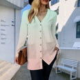 thumbnail image 6 of idosla Long Sleeve Cardigan for Women Casual Gradation Pockets Button Down Loose Fall Lightweight Hiking Trendy Jacket (Light Pink, XXL), 6 of 8