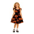 thumbnail image 5 of WhouRiu Girls Halloween Graphic Dresses Sleeveless Crew Neck A Line Dress Kids Comfortable Cute Party Sundress,6-7 Years, 5 of 5