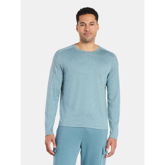 Athletic Works Men's and Big Men's ButterCore Soft Long Sleeve Tee Shirt, Sizes XS-5XL