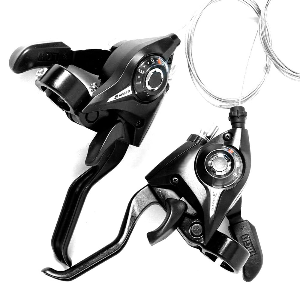 Oenbopo Bike Shifter/Brake Lever with Gear Indicator and Brake Cable L3 x R8 Speed Walmart