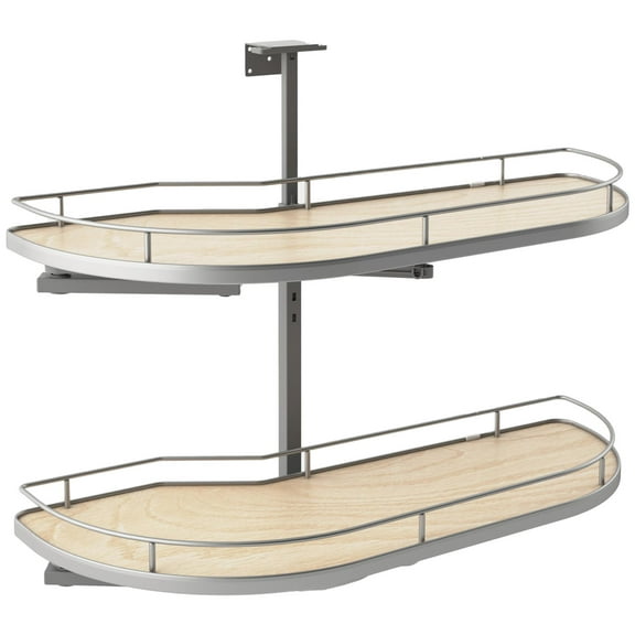 Rev-A-Shelf 587-15-RMP Modern 35-1/2" Pull Out And Pivot Two Tier Girasolo Lazy Susan For
