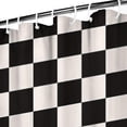 thumbnail image 3 of Black and White Checkered Pattern Shower Curtain 72"x72" ,Bathroom Decorative Shower Curtains Set with 12 Hooks,Modern Waterproof Washable Shower Curtain, 3 of 6